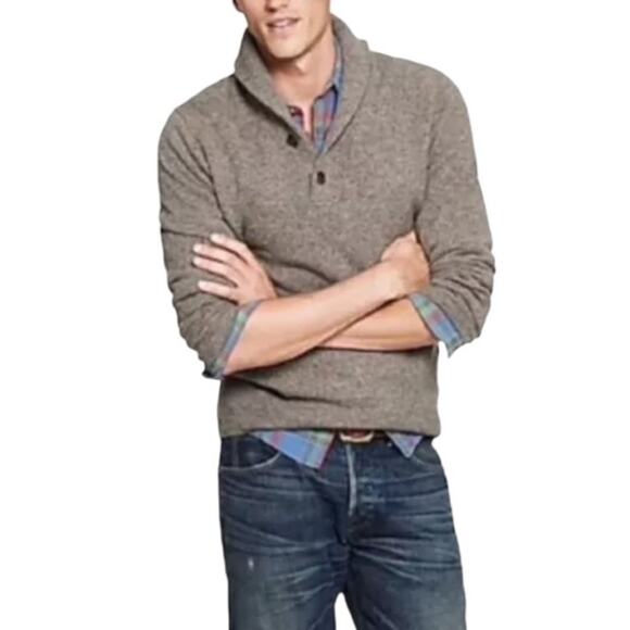 J CREW Marled Lambswool Sweater Men Sz S Gray Cozy Grunge Normcore Streetwear - Picture 14 of 14